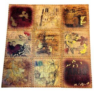 Collage Paris Canvas Print Wall‎ Art 20" x 20" approx Frameless w/ Print Edges